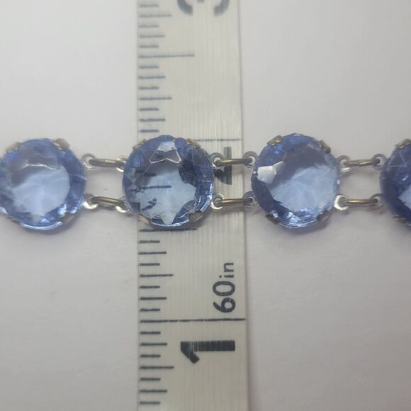 Blue Vintage Czech Glass Bracelet - Picture 5 of 7
